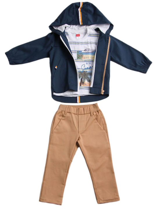 Kinder-Set mit Hose & Jacke Sommer 3Stück Blau Better Life