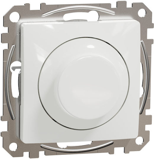 Schneider Electric Sedna Recessed LED Front Dimmer Switch Rotary 200W White