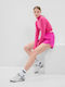 GAP Women's High-waisted Sporty Shorts Super Neon Pink