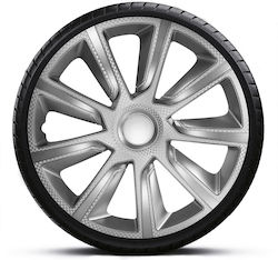 J-Tec Car Hubcaps 16 Inch 4 Pieces Gray JT-16521