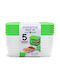 Sistema Microwave Plastic Lunch Box Green 19x12.9cm 5pcs