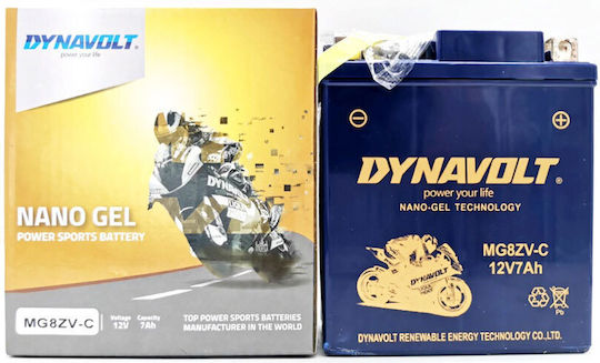 Dynavolt ГЕЛ Мотоциклетна батерия YTZ8V с капацитет 7Ах