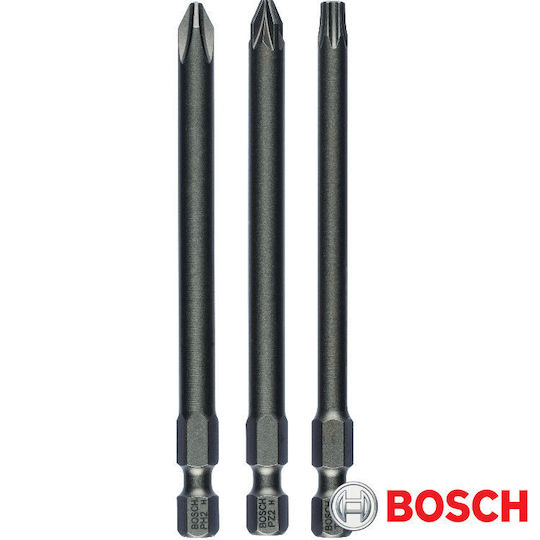 Bosch Σετ 3 Μύτες Κατσαβιδιού Torx / Αστέρι / Σταυρός