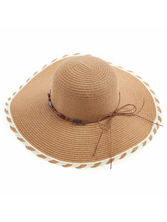 Verde Wicker Women's Floppy Hat Beige