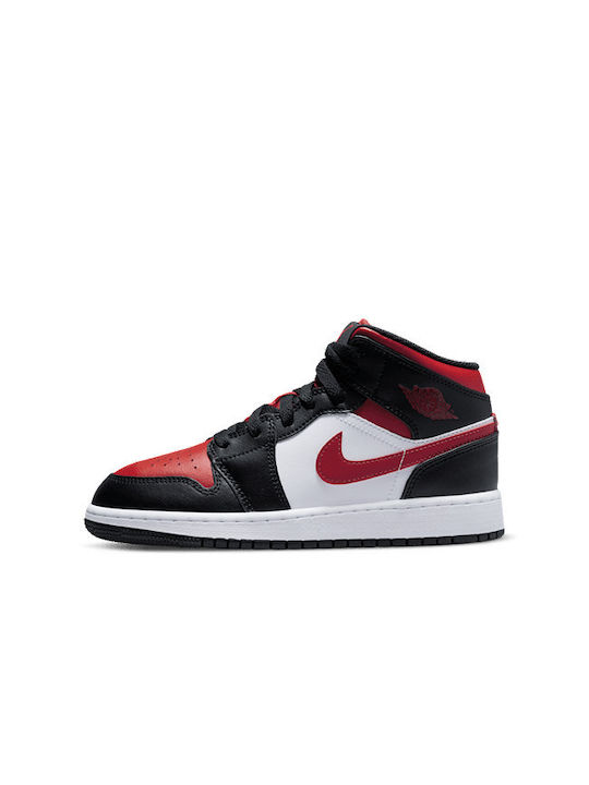 Jordan Παιδικά Sneakers Hoch Air Jordan 1 Black / Fire Red / White ->