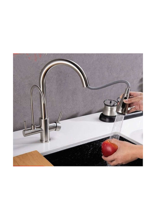 Kitchen Faucet Counter Silver