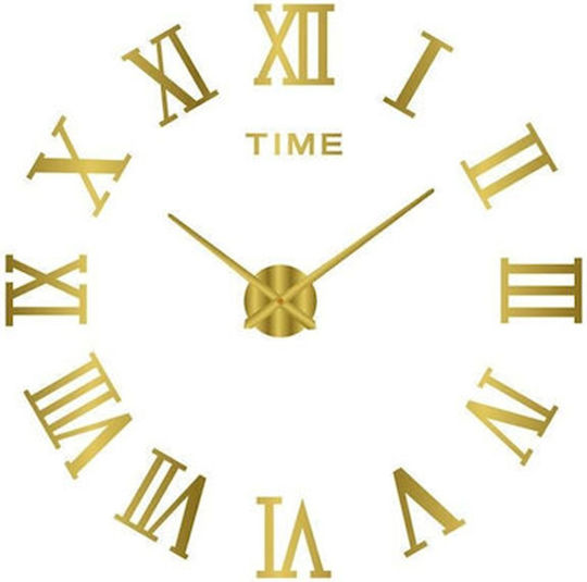 Factory 3D Wanduhr Aufkleber Kunststoff Gold
