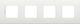 Vimar Horizontal Switch Frame 4-Slots White 196...
