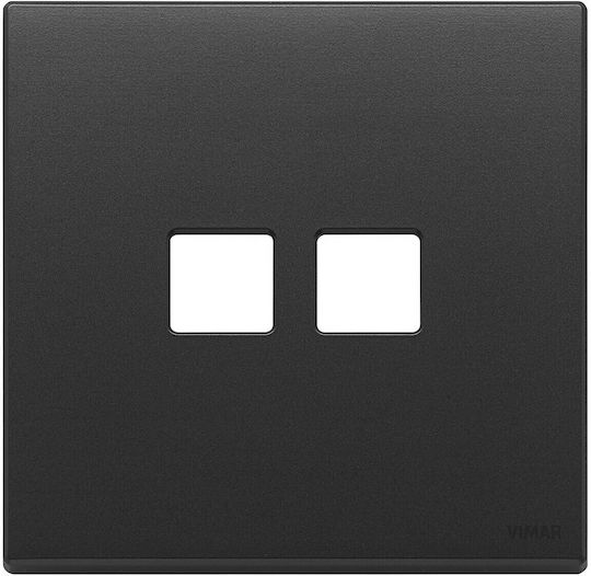 Vimar Στοιχείων x2 Flat Switch Frame Black 22682.2.03