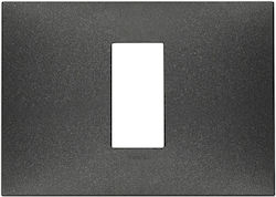 Vimar 1MC Carbon Matt Neve Schalterrahmen 1-fac...