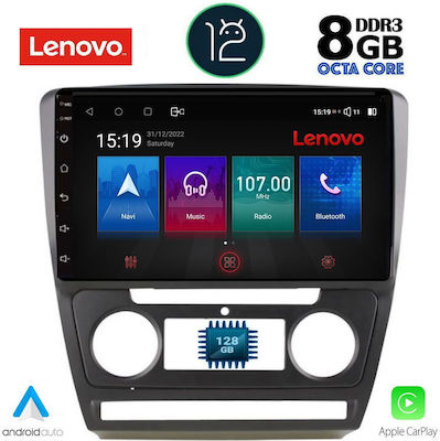 Lenovo Sistem Audio Auto pentru Skoda Octavia 2005-2012 (Bluetooth/USB/WiFi/GPS/Apple-Carplay) cu Ecran Tactil 10.1"