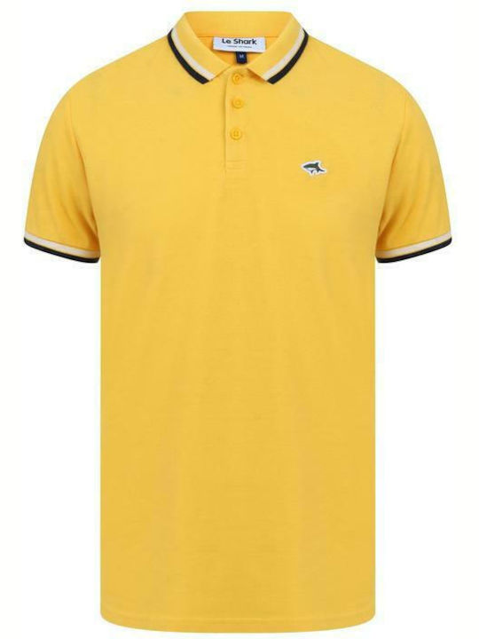 Le Shark Waterloo Cotton Pique Polo Shirt with Tipping 5X14421A - Solar Yellow