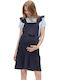 Summer Maternity Dress with Spaghetti Strap Navy Blue