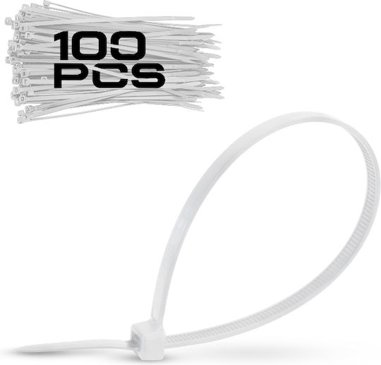Bormann Cable Ties Plastic 250mmx2.7mm In White Colour 100pcs 050322