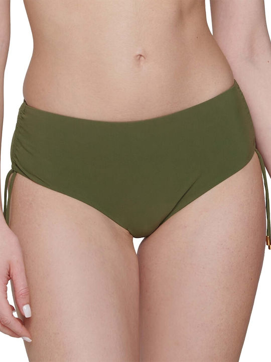 Luna Blue Sense Bikini Slip Ψηλόμεσο Χακί