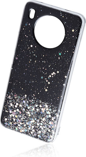 Naxius Glitter Back Cover Σιλικόνης Μαύρο (Huawei Nova 8i)