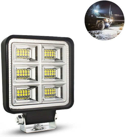 Factory Squareς Waterproof Headlights Car LED 12V 144W 11cm with White Lighting 1pcs