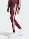 Adidas Essentials 3-Stripes Παντελόνι Γυναικείας Φόρμας με Λάστιχο Shadow Red / White