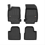 Frogum Set of Front and Rear Mats Tray Type 4pcs from Rubber for Peugeot 2008 Citroen C4 Black