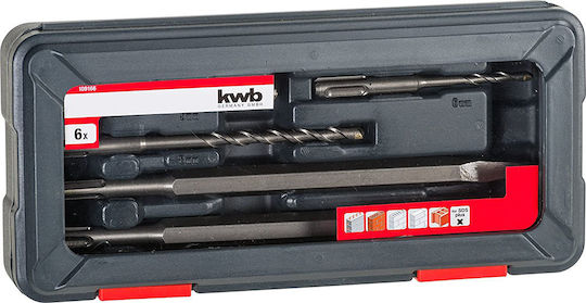 KWB Set Pointed Chisel & Chisel Bits & Drill with SDS Plus Socket 4pcs