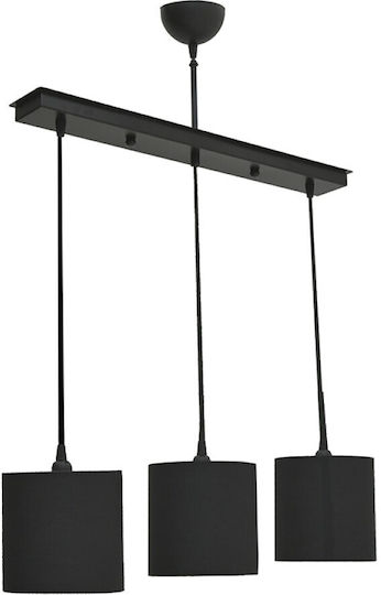 Click Hängelampe Schwarz Schiene 70x15x80cm.