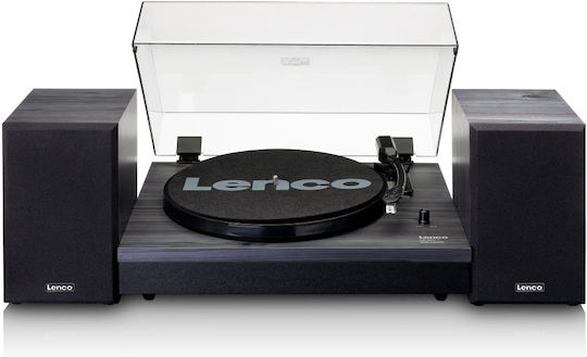 Lenco LS-301 LS-301BK Πικάπ με Belt Drive, Προενίσχυση και Ενσωματωμένα Ηχεία Μαύρο