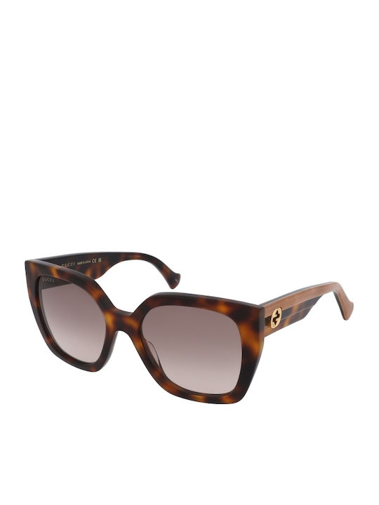 Gucci Women's Sunglasses with Brown Tartaruga P...