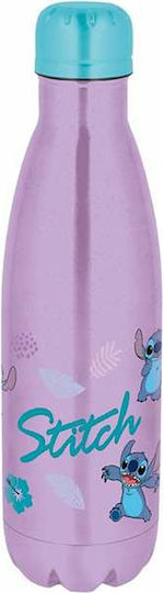 Stor Kids Water Bottle Lilo & Stitch Stainless Steel with Straw Purple 780ml
