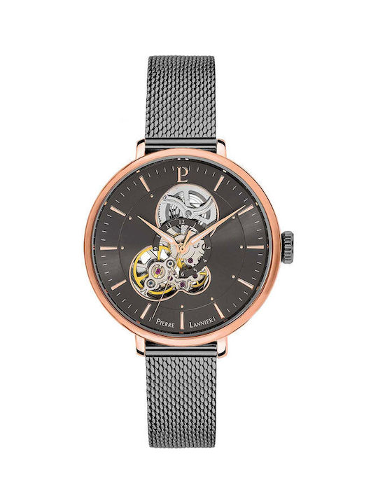 Pierre Lannier Watch Automatic with Gray Metal Bracelet