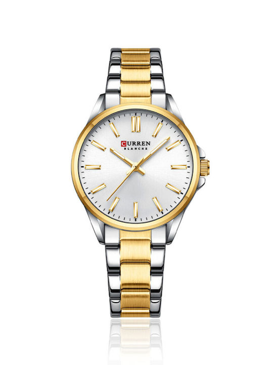 Curren Γυναικείο Ρολόι 42mm Μπαταρίας με Χρυσό ...