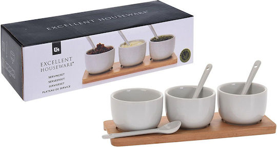 Excellent Houseware Porzellan Ordnungshüter 3 Schlitze mit Basis Mehrfarbig Ø6.5xH4.5cm W4.5xL4.5xH4.5cm 7Stück