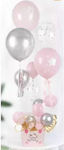 Composition with 17 Balloons Latex Pink Birthday-Celebration