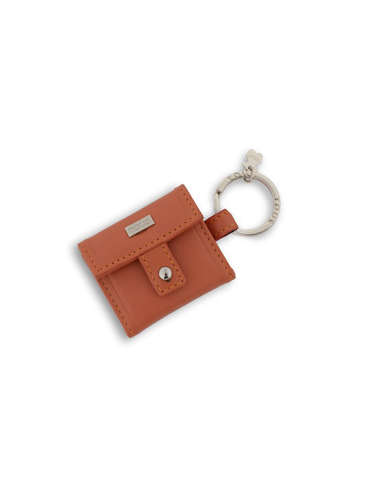 Tous Leather Keychain Orange 1082700