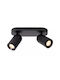 Lucide Lightning Punch Dublu LED Spot în Culoare Negru