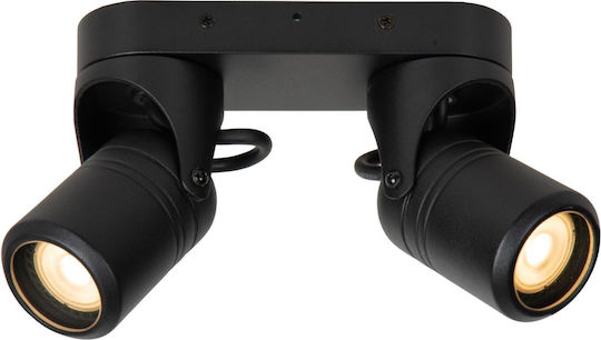 Lucide Lightning Niort Doppel Spot mit Fassung GU10 in Schwarz Farbe