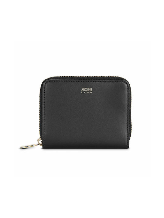 Jaslen Small Leather Women's Wallet with RFID Black