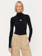Calvin Klein Badge Women's Long Sleeve Sweater Turtleneck Black