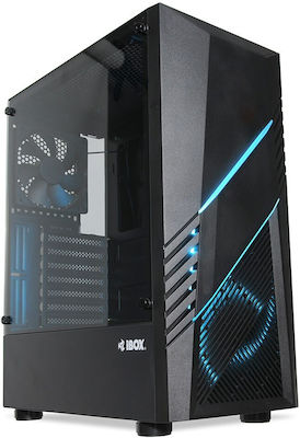 iBox LUPUS 71 Gaming Midi Tower Computer Case with RGB Lighting Black