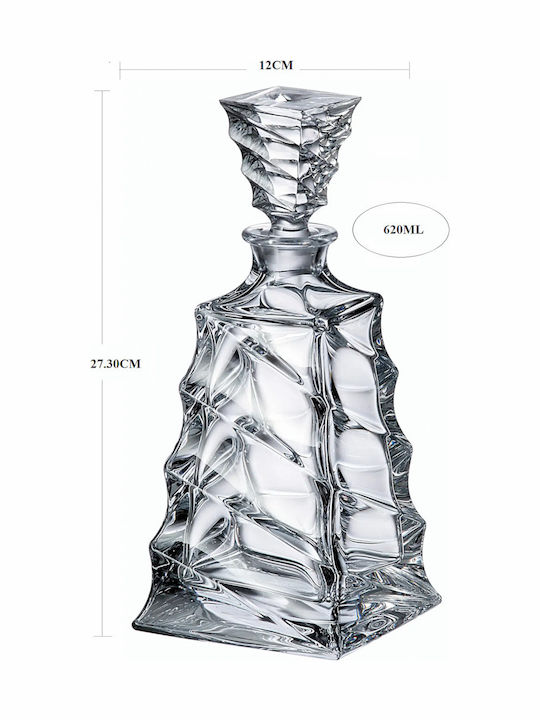 Novaker Cristal Carafă de Servire cu Dop Transparentă 620ml 1buc