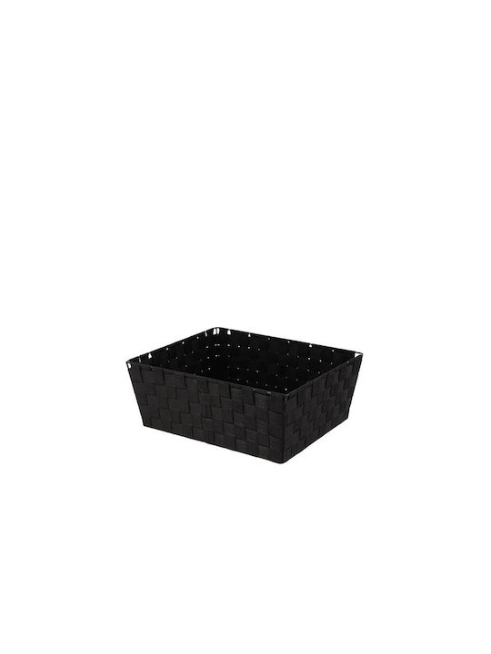 Fabric Black Storage Basket 31.5x39x15cm