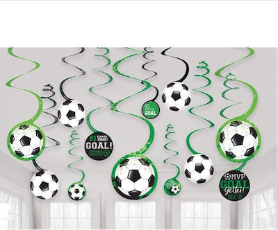 Amscan Goal Getter Hanging Ornament for Party Football 12pcs