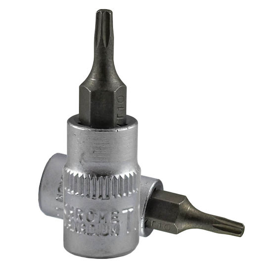 JBM Bit-Stecknuss mit Torx-Bit und Antriebsvierkant 1/4'' Größe T27 1Stück