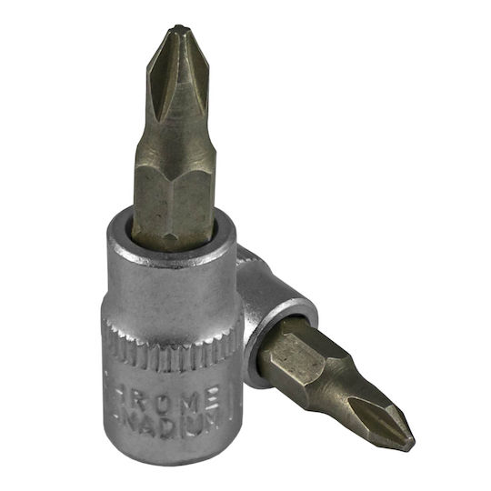 JBM Битов ключ с Кръстовиден връх и Квадратно Гнездо 1/4'' Размер PH2 1бр