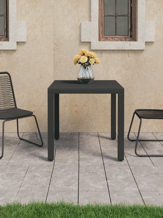 Dining Room Set for Small Outdoor Spaces 3 Pieces Black