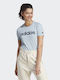Adidas Loungewear Essentials Logo Damen Sport T-Shirt Wonder Blue / Legend Ink