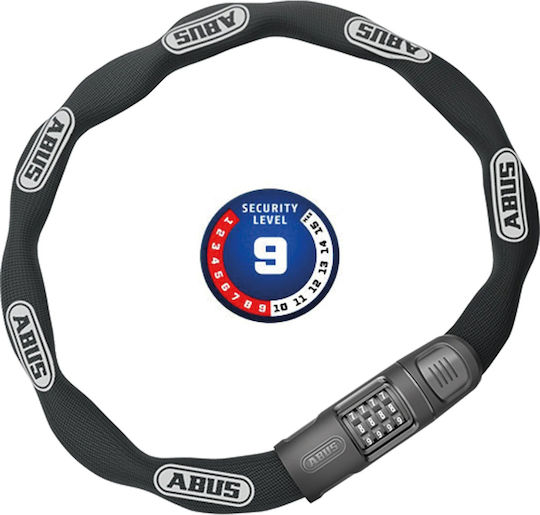 Abus 8808C/110 Κλειδαριά Ποδηλάτου Κουλούρα με Συνδυασμό Μαύρη