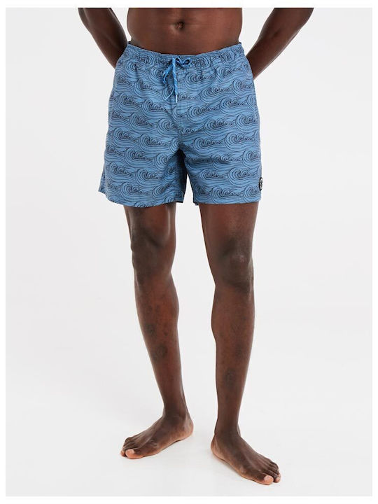 Protest Men's Swimwear Shorts Blue with Patterns