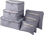 Fabric Storage Case for Bags in Gray Color 40x30x12cm 6pcs