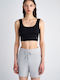 Women's Summer Blouse Cotton Sleeveless Black