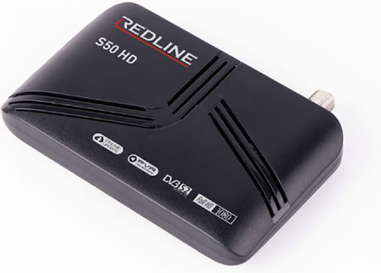 Redline Satellite Decoder S50 Full HD (1080p) DVB-S2 in Black  Color